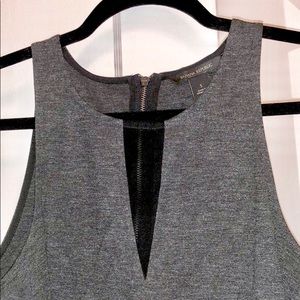 Banana Republic Mixed-media tank gray with black.